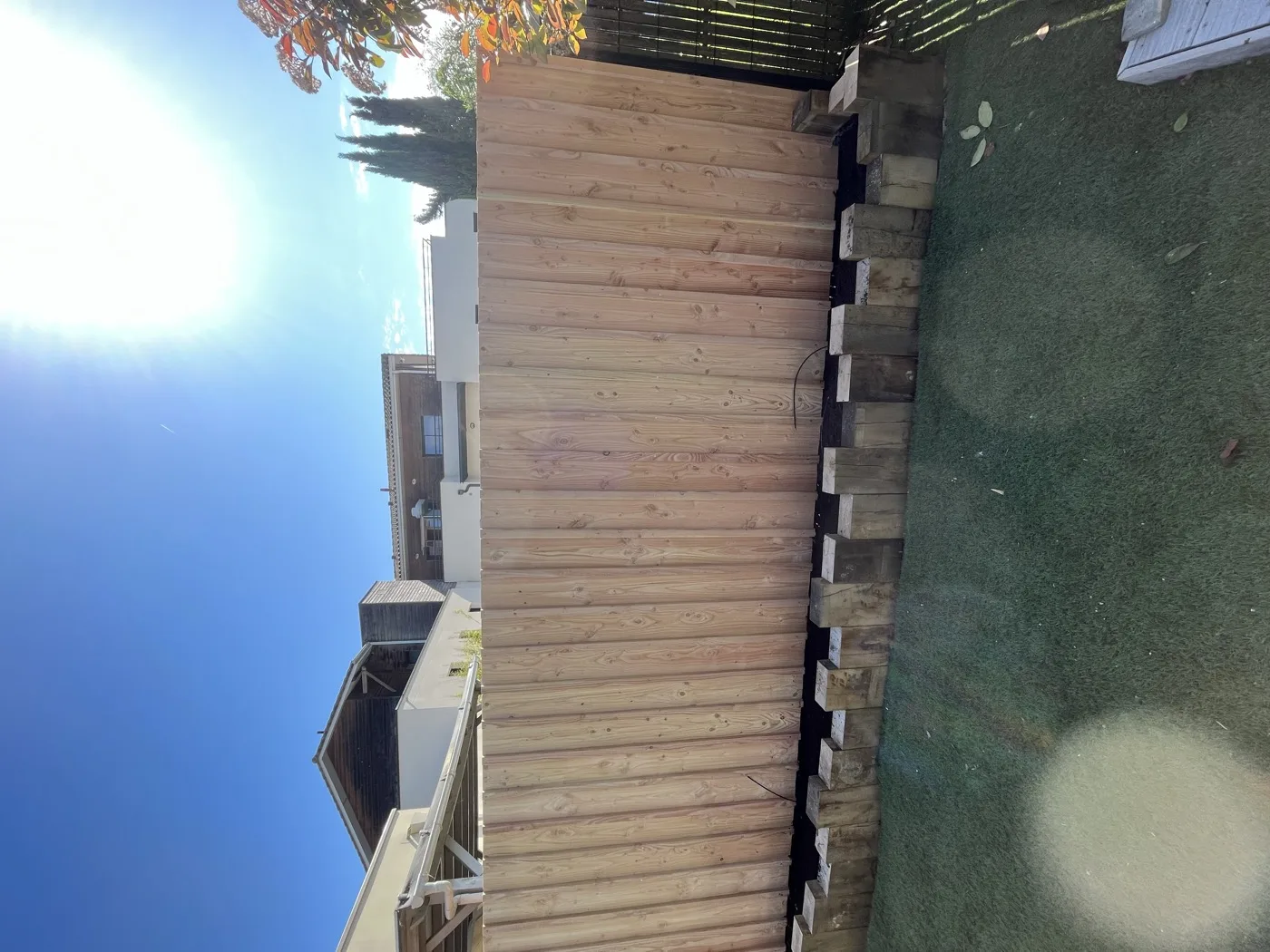 Clôture bois avec couvre-joints — Bassin d'Arcachon