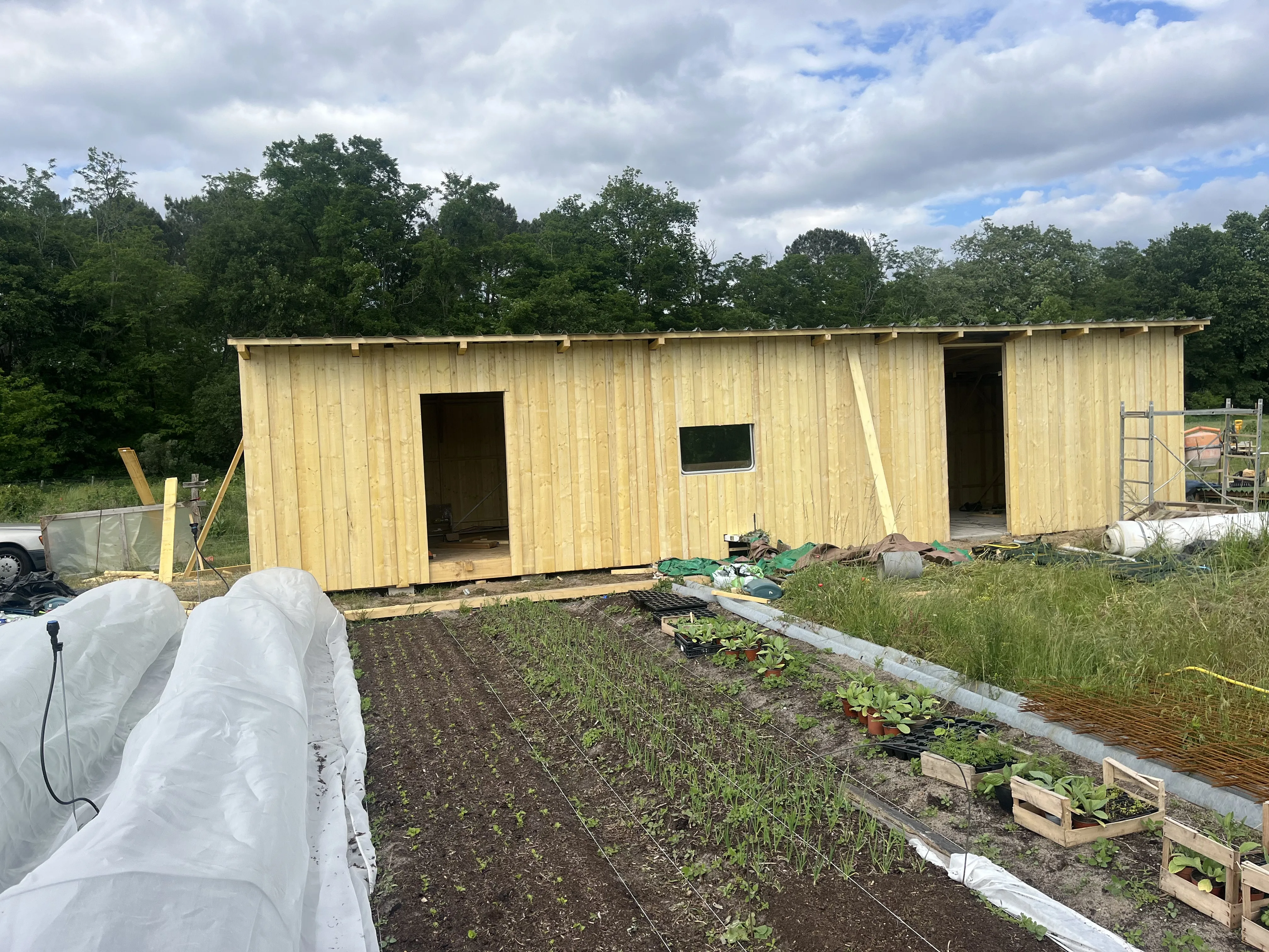 Hangar bois agricole — finition