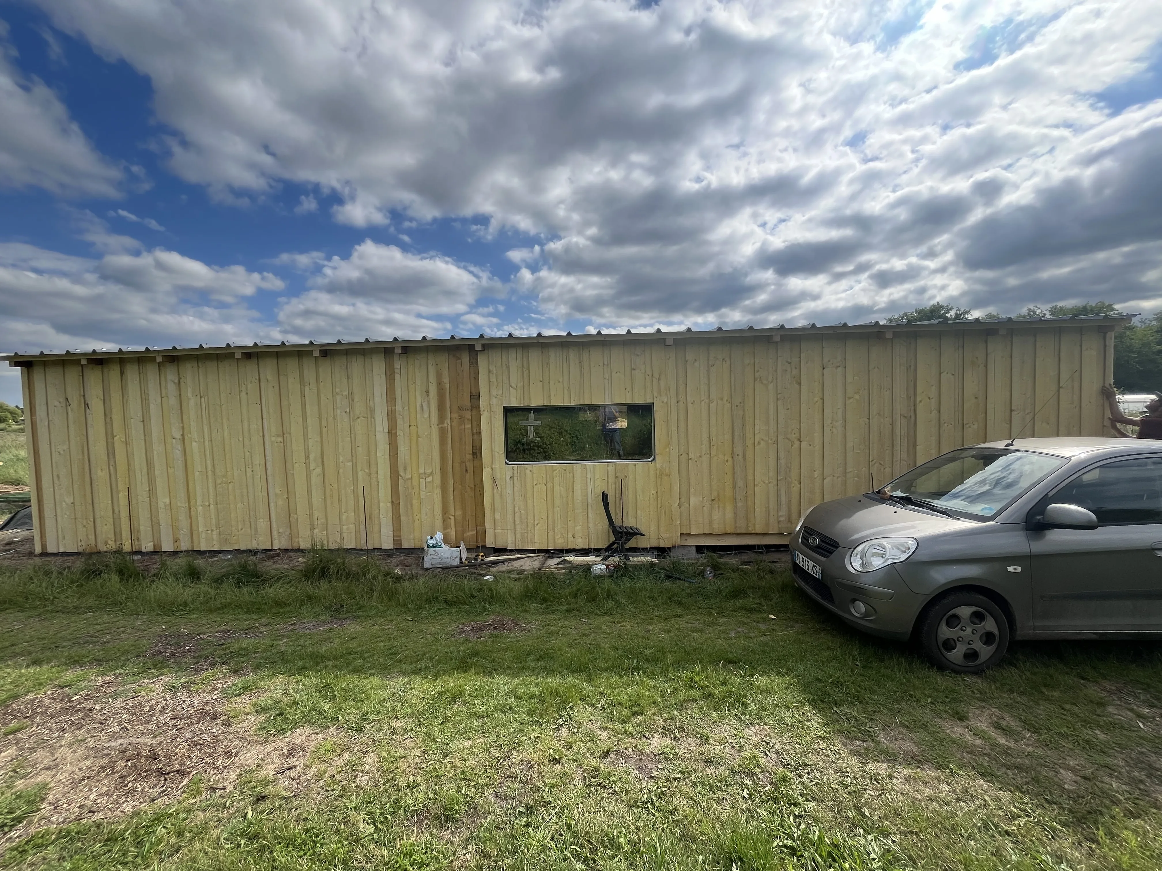 Hangar bois agricole — finition